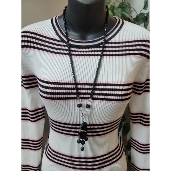 Forever 21 Sweater Dress Women's Large Multicolor Striped Long Sleeve Knit - Picture 3 of 11